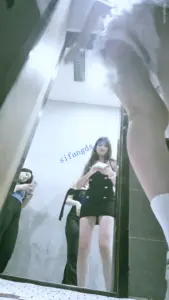 全景后拍极品高颜值 黑色连衣裙 美女