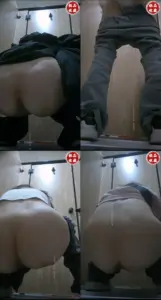 极品高清全景后拍牛仔裤美女为了方便啪啪里面穿个开档黑丝