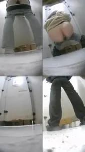 一位接一位美女方便，后位双洞清晰可见