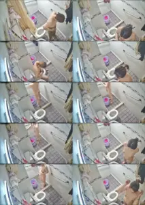 【洗澡偷拍】风骚中年少妇坐马桶上洗逼逼