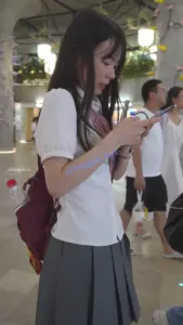 (BC-AA-671)制服jk小学妹周末逛街..可爱粉内夹进屁股缝