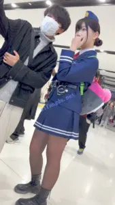 【KFC】超可爱微胖水手服学生妹·黑色丝袜蓝色内内超清CD